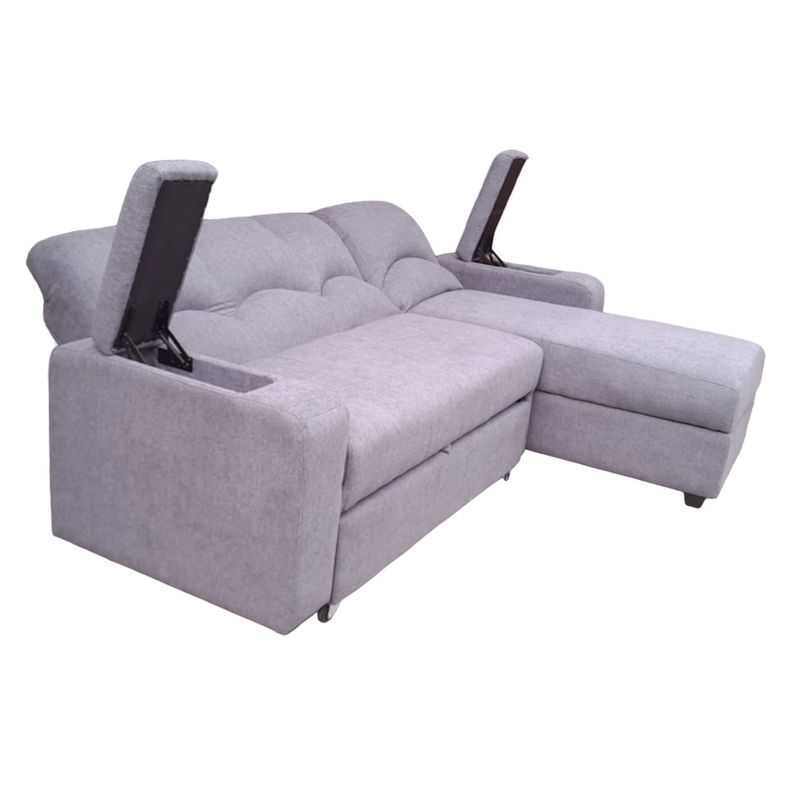 SECCIONAL CAMA BAUL FUNCIONAL 2 PZ DECO LINO GRIS DERECHO-1