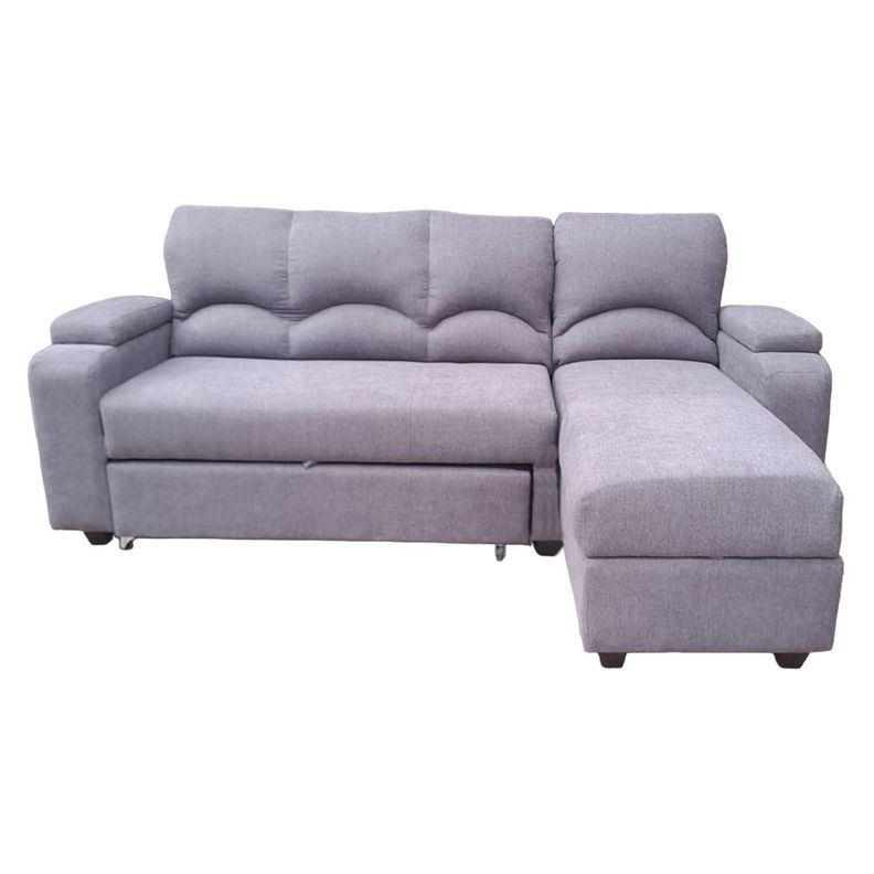 SECCIONAL CAMA BAUL FUNCIONAL 2 PZ DECO LINO GRIS DERECHO-3