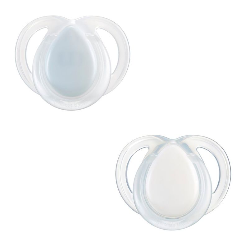 Chupete de silicona NightTime 2 unidades 0-6 meses brilla en la oscuridad Blanco 0 a 6 Meses