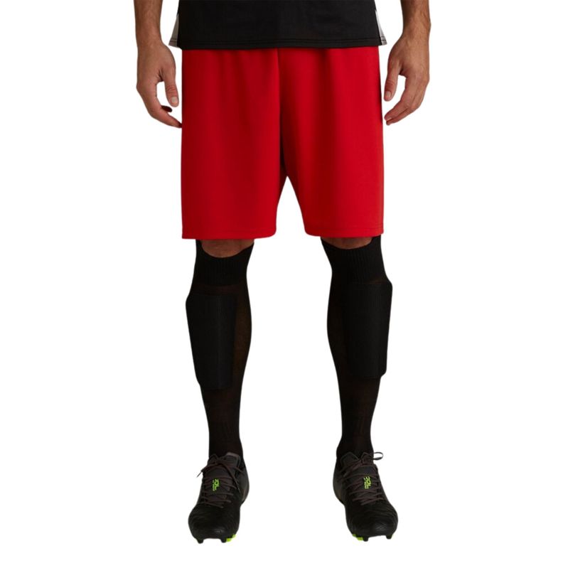 Short De Futbol Rojo Liso Costuras Reforzadas-2