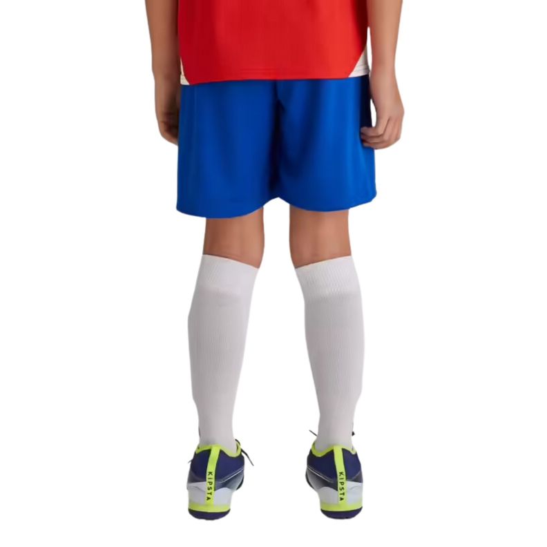 Short De Futbol Niño Azul Liso-1