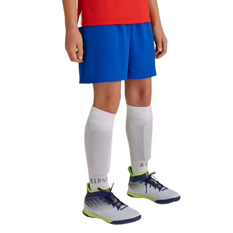 Short De Futbol Niño Azul Liso-2