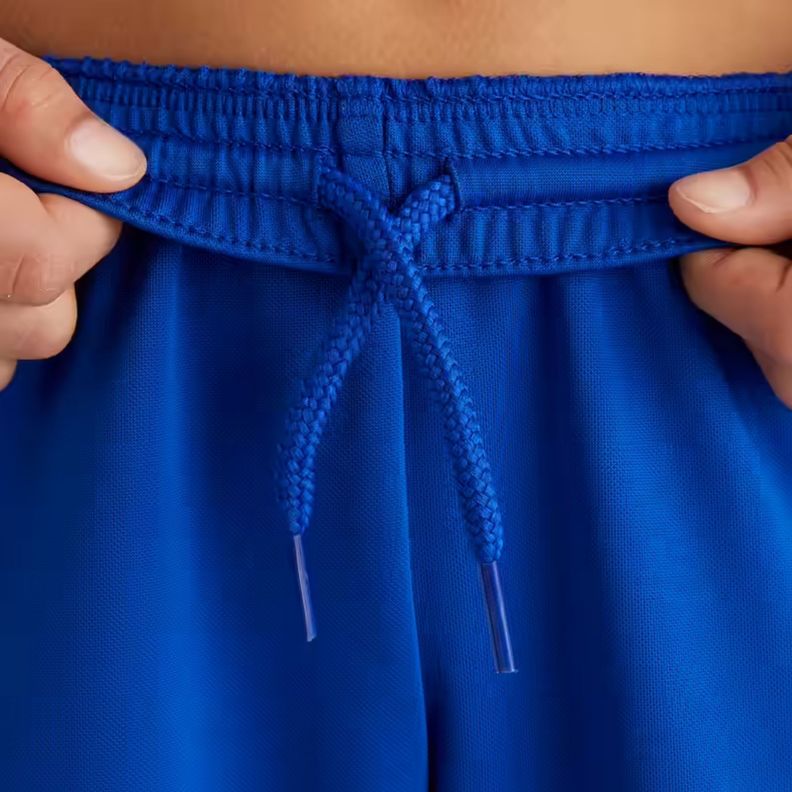 Short De Futbol Niño Azul Liso-3