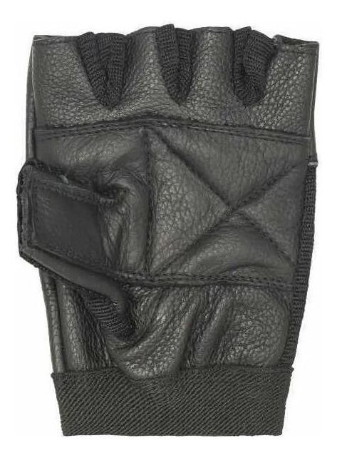 Guantes Fitness Cuero Spandex Drb Negro Pesas Y Gimnasio-3