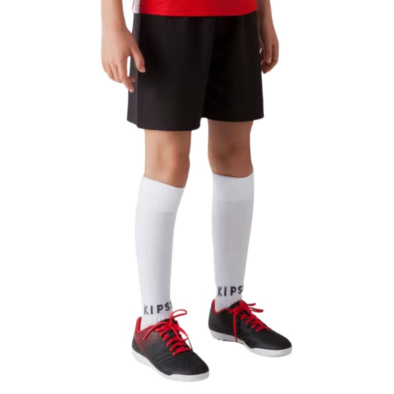 Short De Futbol Niño Negro Liso-1