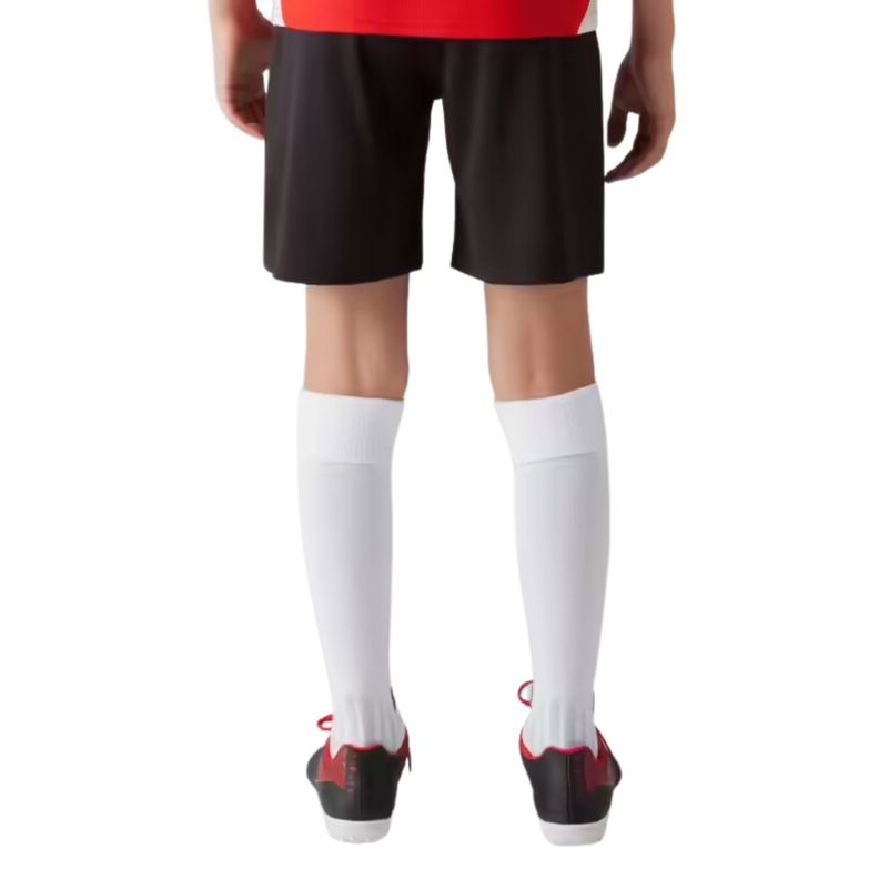Short De Futbol Niño Negro Liso-2