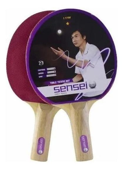 Set Ping Pong Sensei 2 Paletas + 3 Pelotas - 1*-2