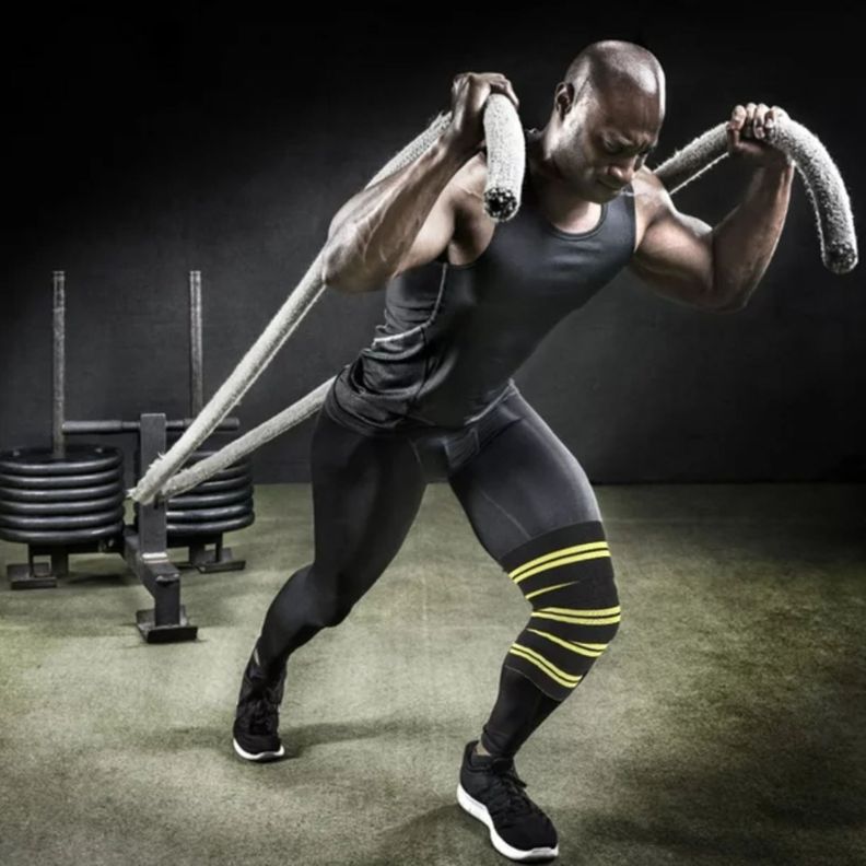 Par Vendas Rodilleras Deportivas Entrenamiento Crossfit Gym-5