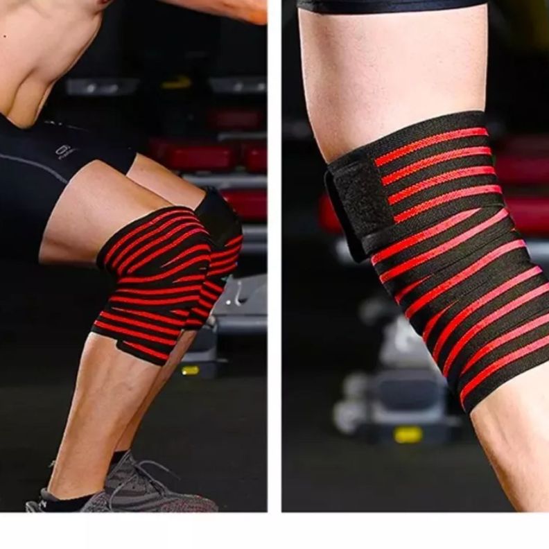 Par Vendas Rodilleras Deportivas Entrenamiento Crossfit Gym-7