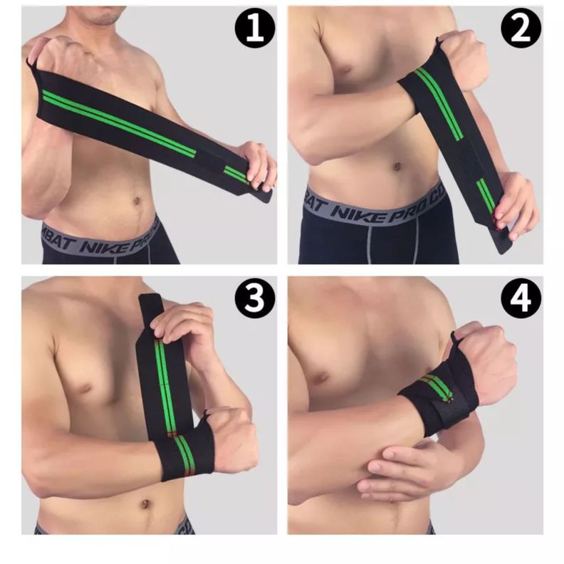 Par Muñequera Deportiva Elástica Ajustable Crossfit Gym-6