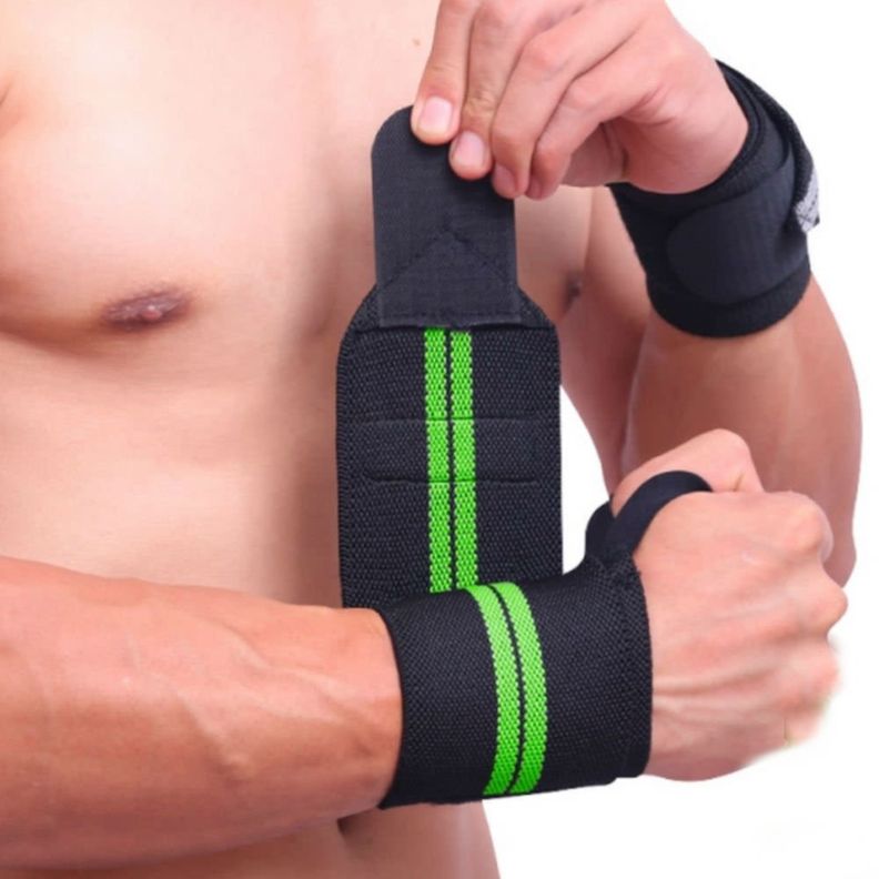 Par Muñequera Deportiva Elástica Ajustable Crossfit Gym-0