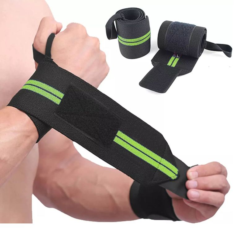 Par Muñequera Deportiva Elástica Ajustable Crossfit Gym-2