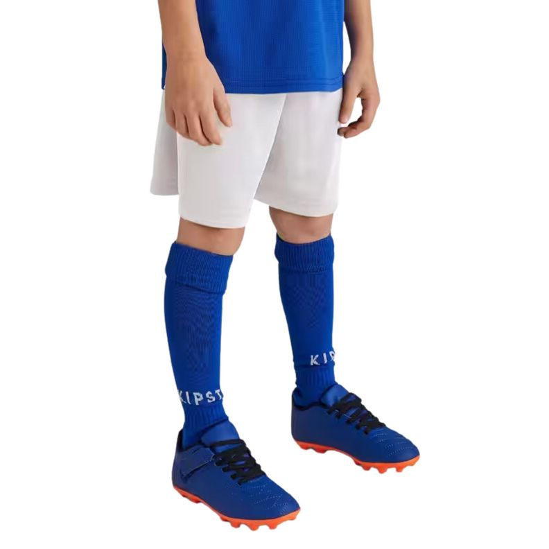 Short De Futbol Niño Blanco Liso-1