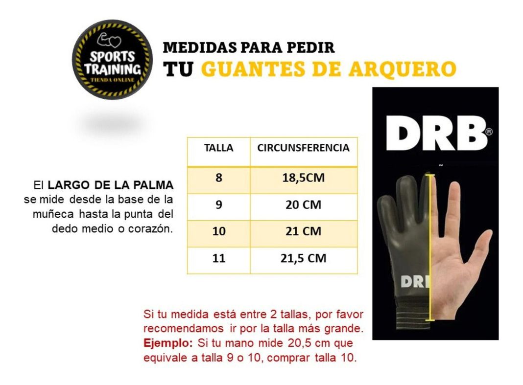 Guantes De Arquero Pro Férula Extraíble Leader Drb-4