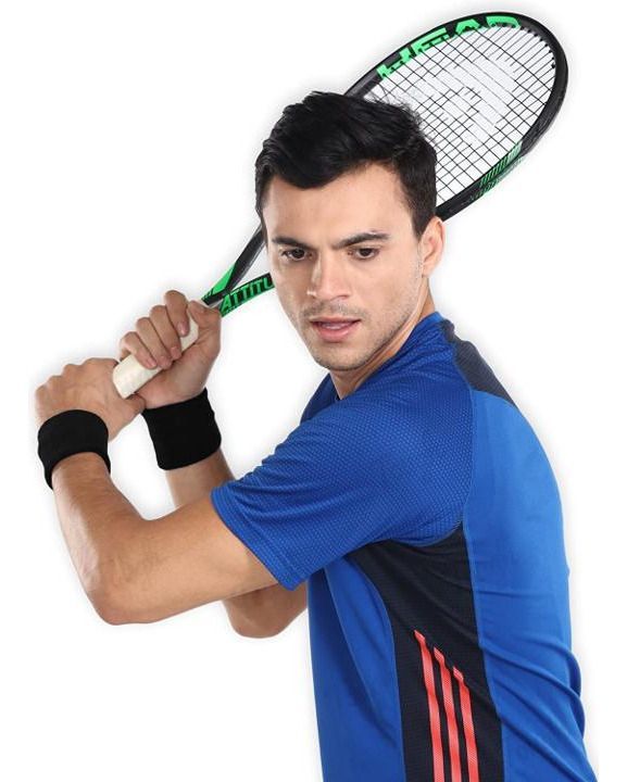 Par Muñequera de Tenis Deportiva Sudor Unisex-3