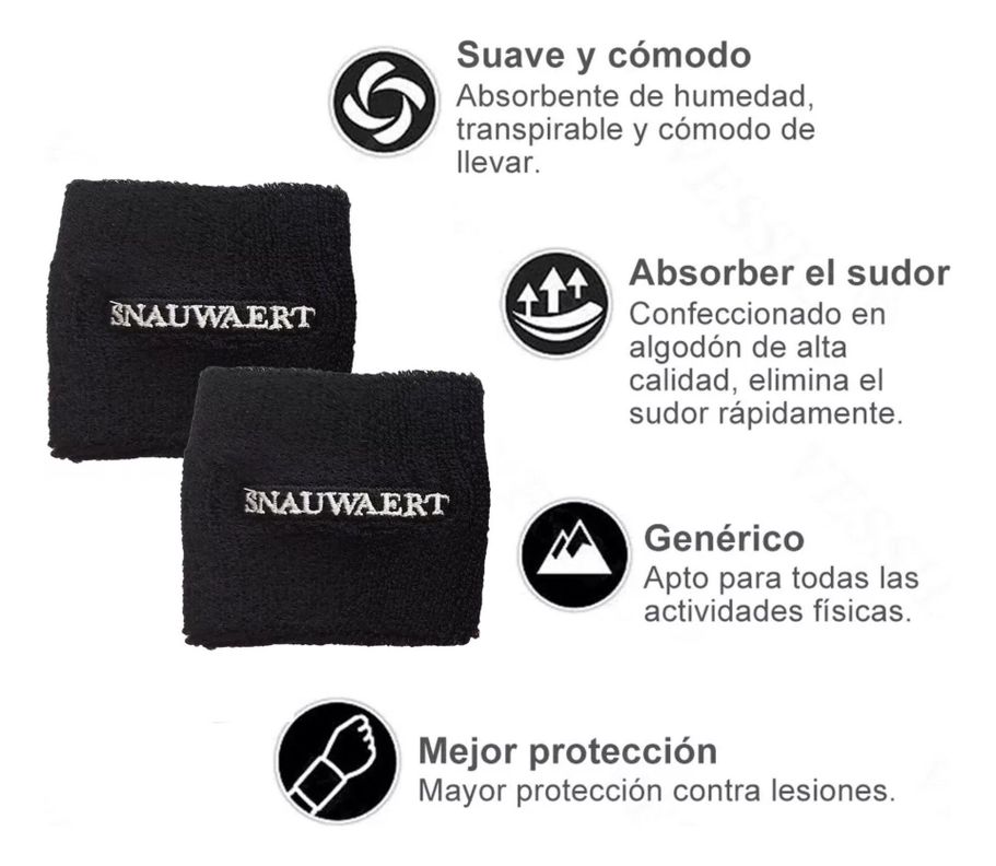 Par Muñequera de Tenis Deportiva Sudor Unisex-1