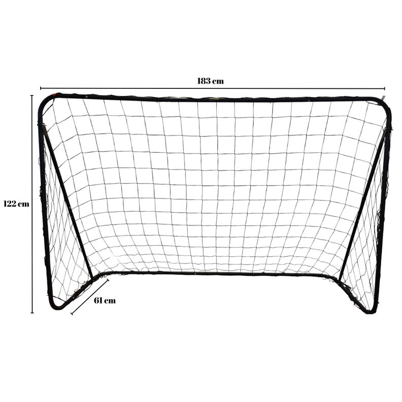 Arco De Futbol Armable Train Con Red Y Estacas  183x122x61cm-4