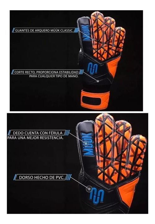Guantes Arquero Portero Futbol Ferulas Muuk (par)-4
