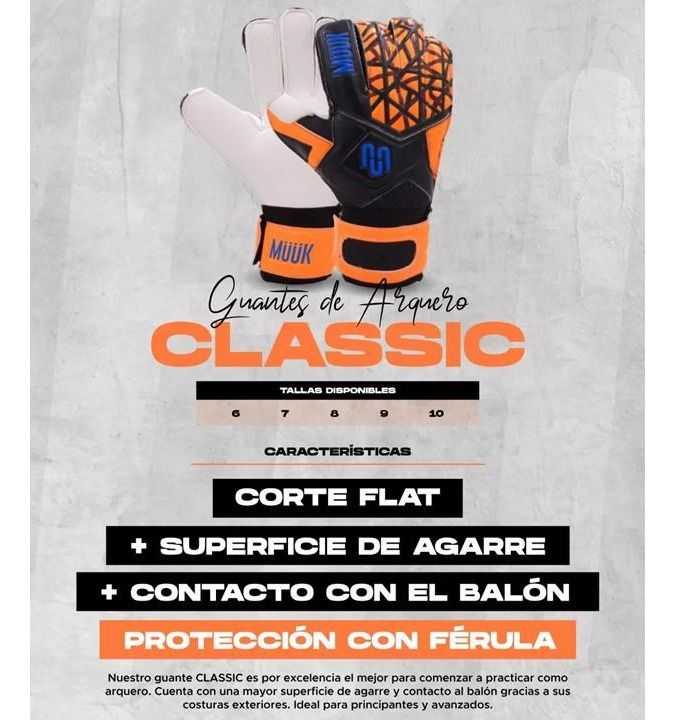 Guantes Arquero Portero Futbol Ferulas Muuk (par)-6