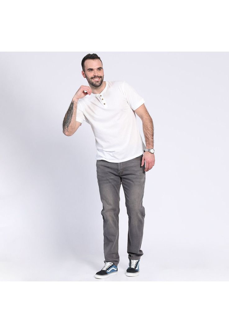 Jeans Linea Spandex Slim Fit Gris oscuro-2