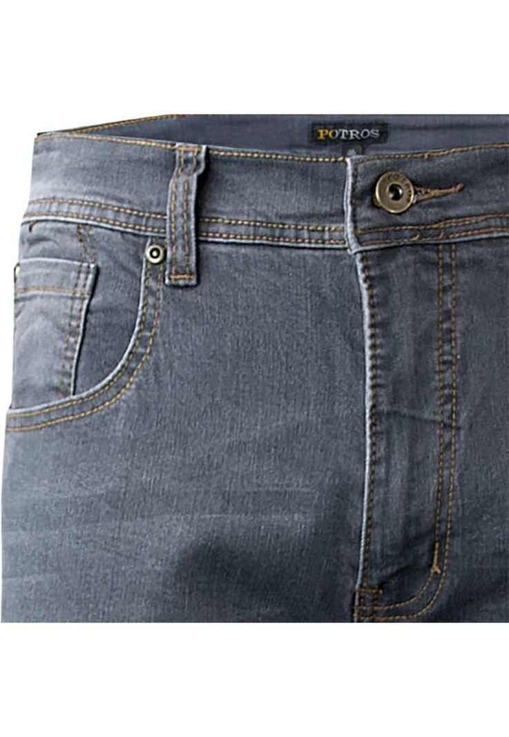 Jeans Linea Spandex Slim Fit Gris oscuro-7