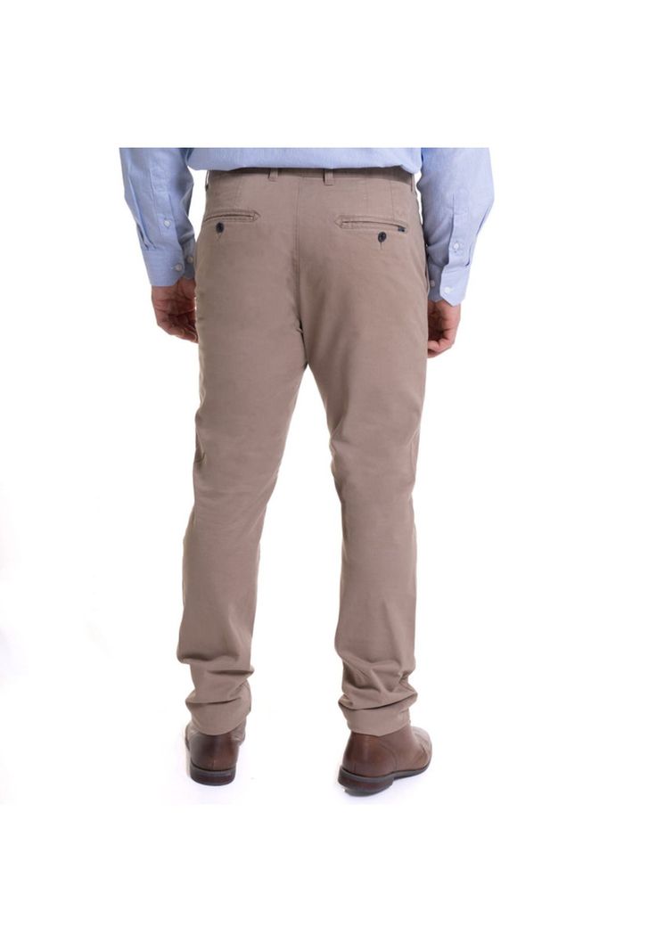 Pantalón Chino Spandex Beige Medio-1
