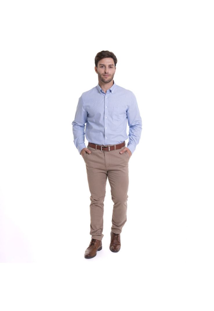 Pantalón Chino Spandex Beige Medio-2
