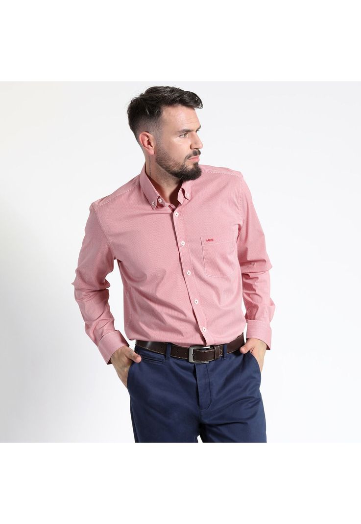 CAMISA MANGA LARGA MICRO CUADRO YD COMFORT TECH-3