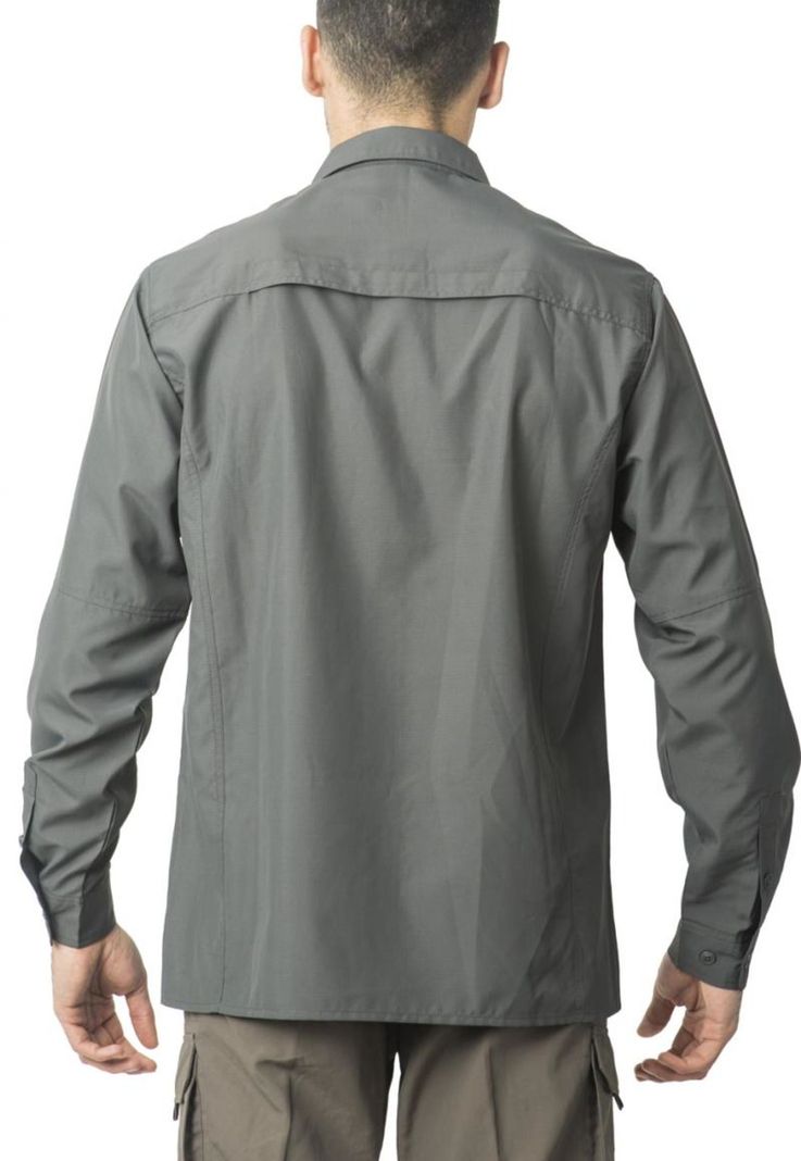 Camisa Outdoor Manga Ajustable Gris-3