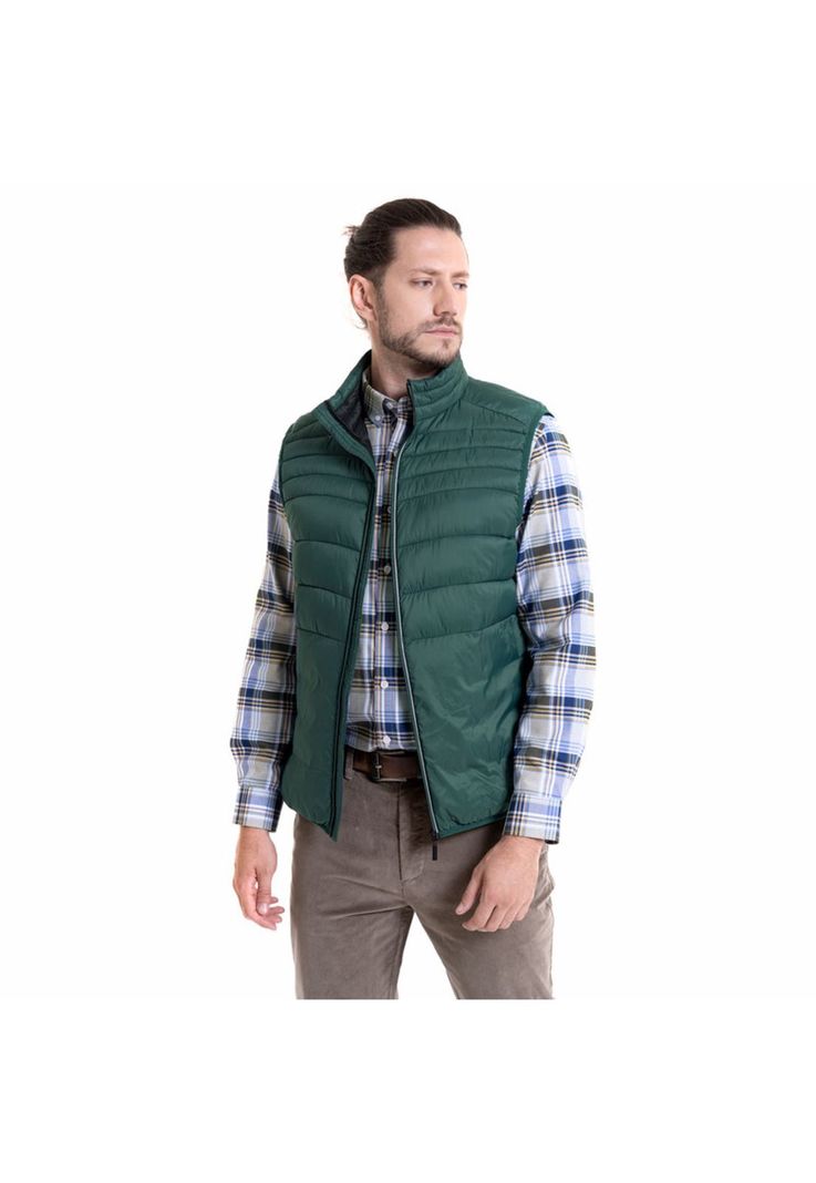 Chaqueta Sin Mangas Verde petróleo-0