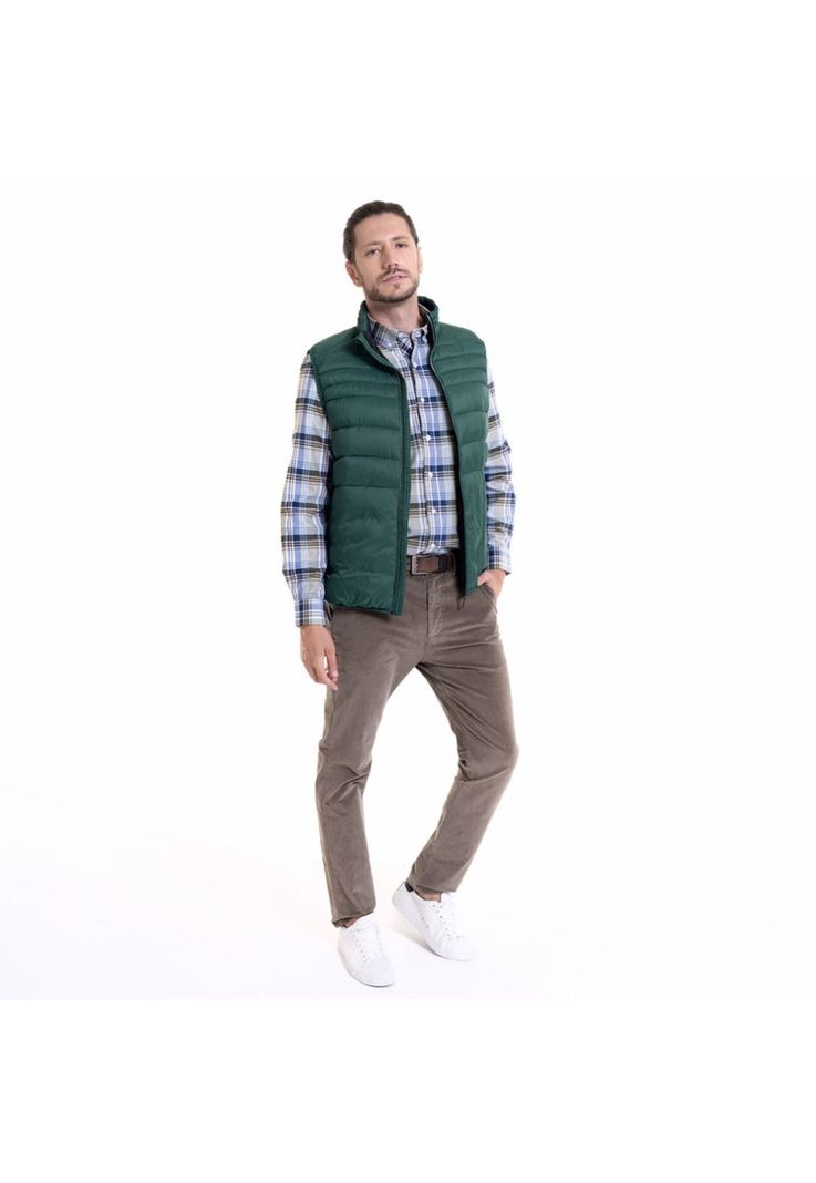 Chaqueta Sin Mangas Verde petróleo-2