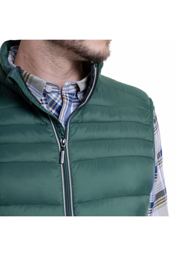 Chaqueta Sin Mangas Verde petróleo-3