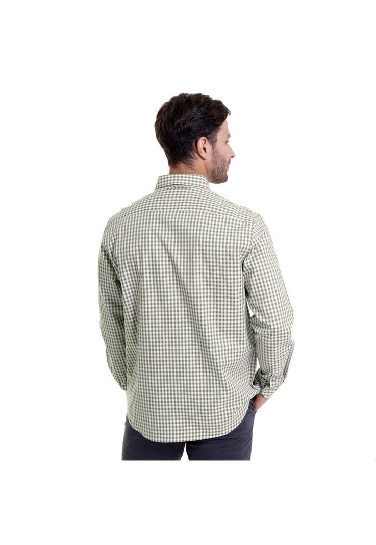 Camisa Cuadrillé Regular Fit Oliva Claro-1