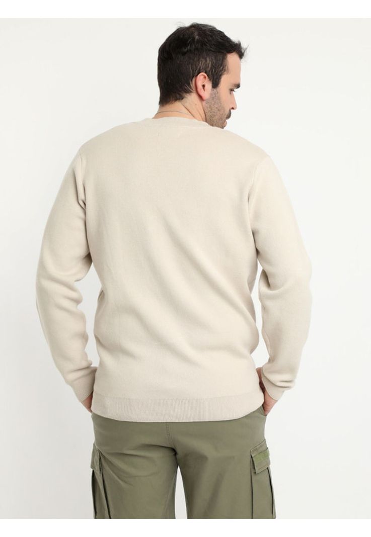 Sweater Cuello Redondo Crema-1