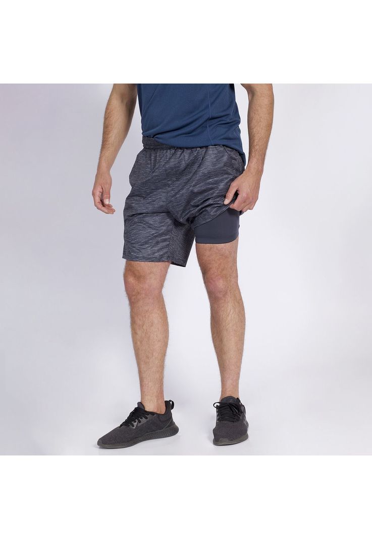 Short Trail Running Hombre Gris-1