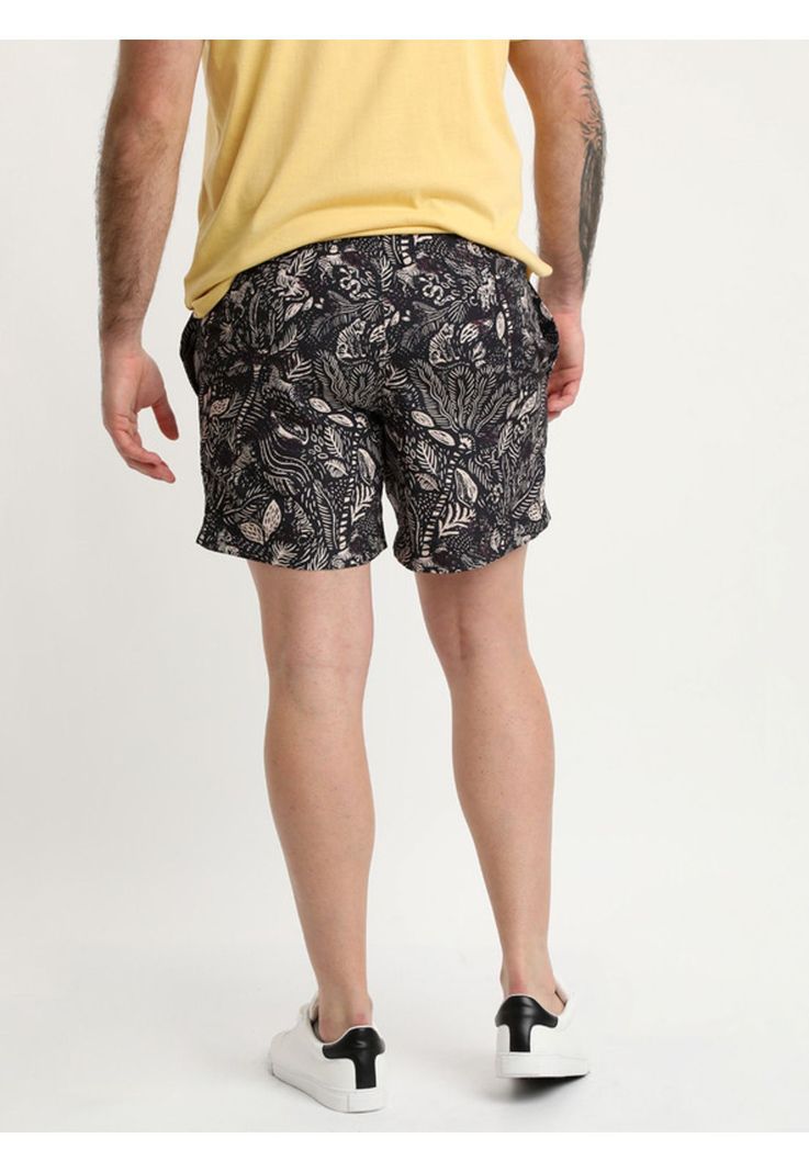 Traje De Baño Estampado Negro-1
