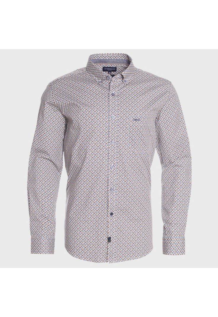 Camisa Estampada Comfort Fit-0