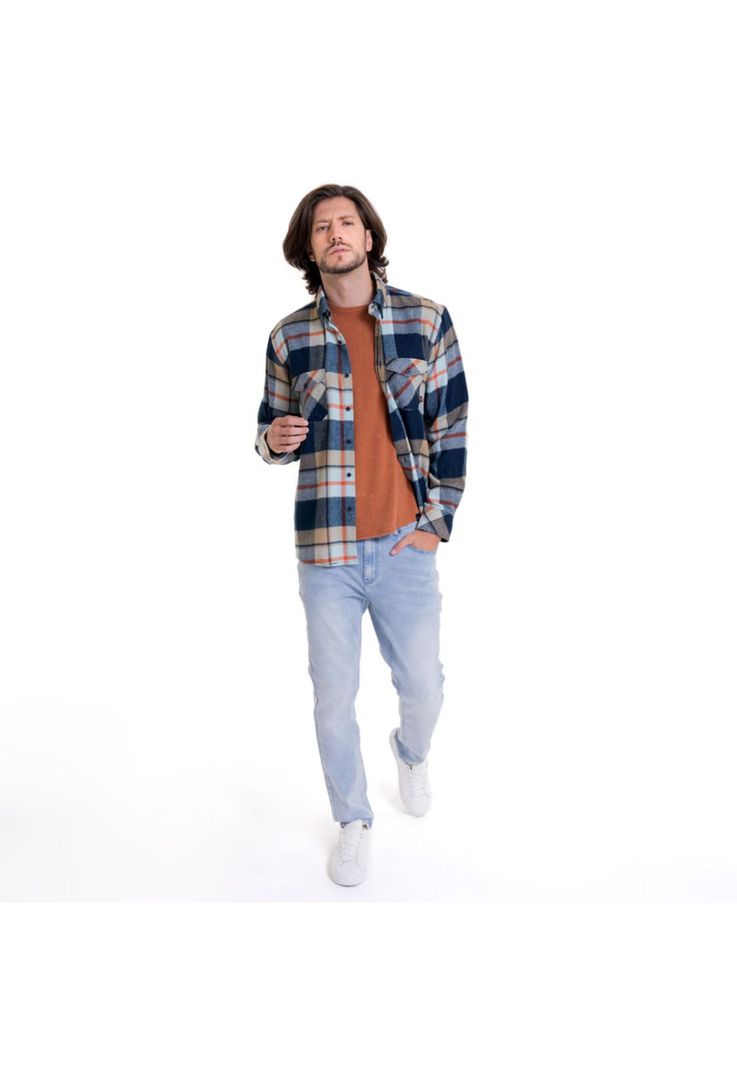 Camisa Leñadora Azul-2