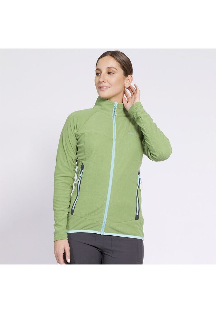 Polar Square Full Zipper Mujer Verde claro-0