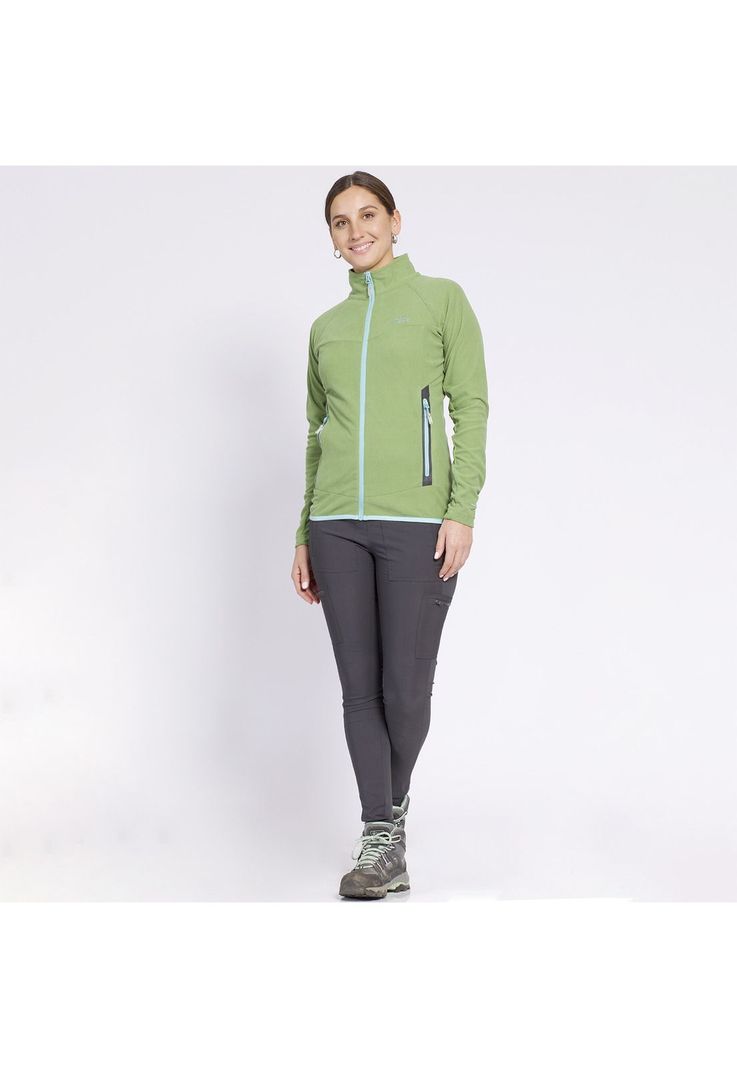 Polar Square Full Zipper Mujer Verde claro-2