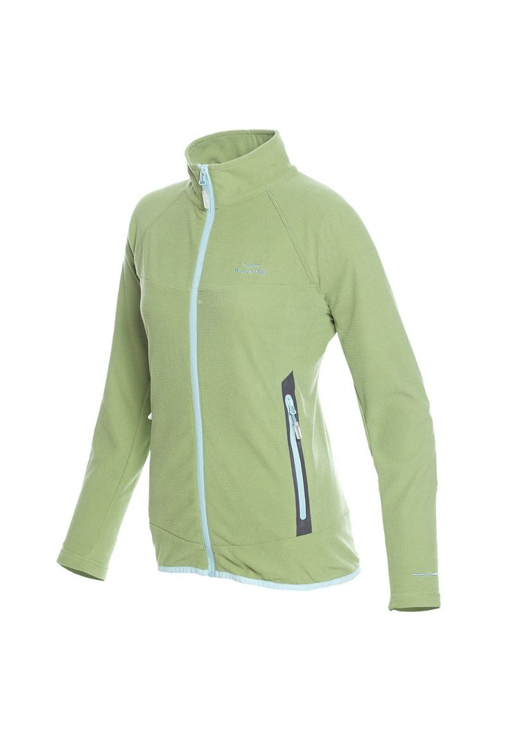 Polar Square Full Zipper Mujer Verde claro-3