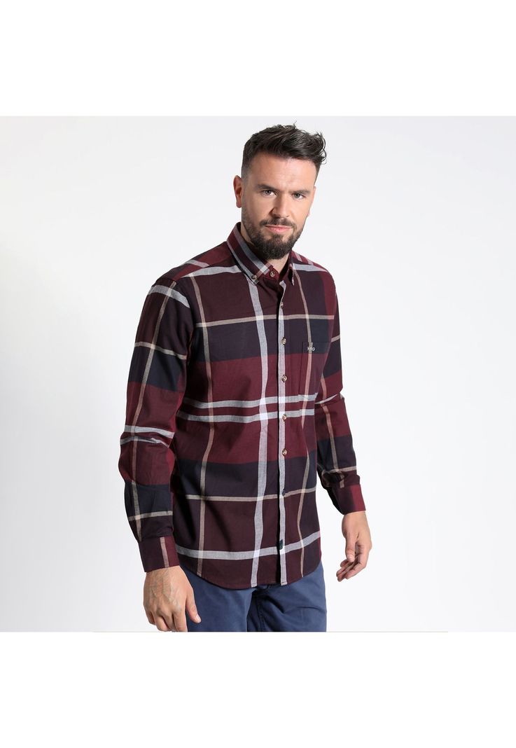 CAMISA MANGA LARGA VILLELA CUADRILLÉ YD REGULAR FIT SPANDEX-3