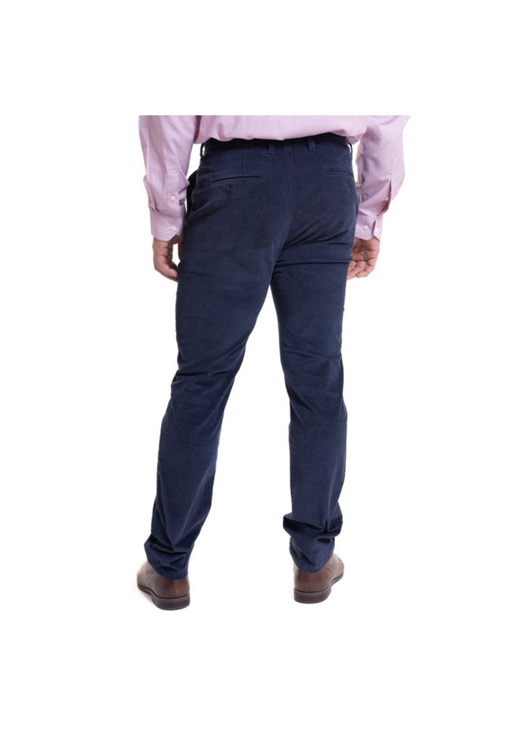 Pantalón Cotelé Spandex Azul Marino-1