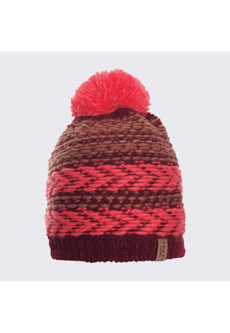 Beanie Knitted Pom Pom Terracota-0