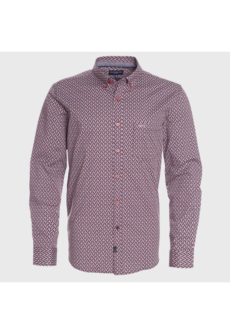 Camisa Estampada Comfort Fit-0