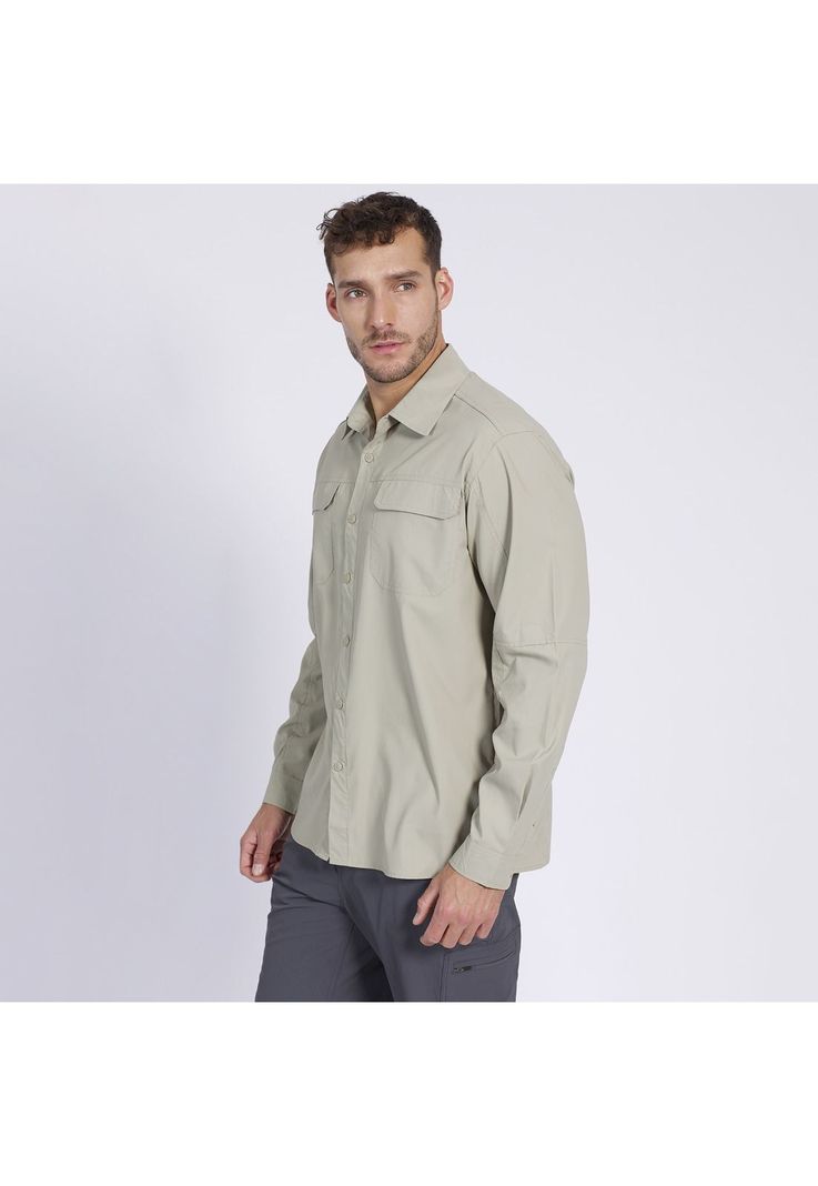 Camisa Outdoor Insitucional Hombre Beige-0