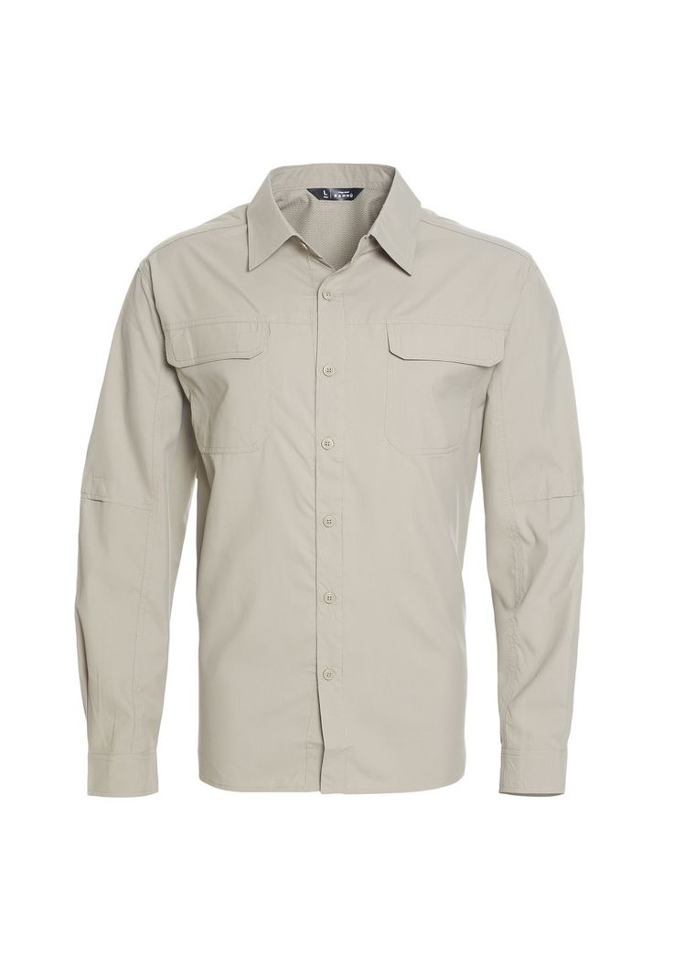 Camisa Outdoor Insitucional Hombre Beige-3