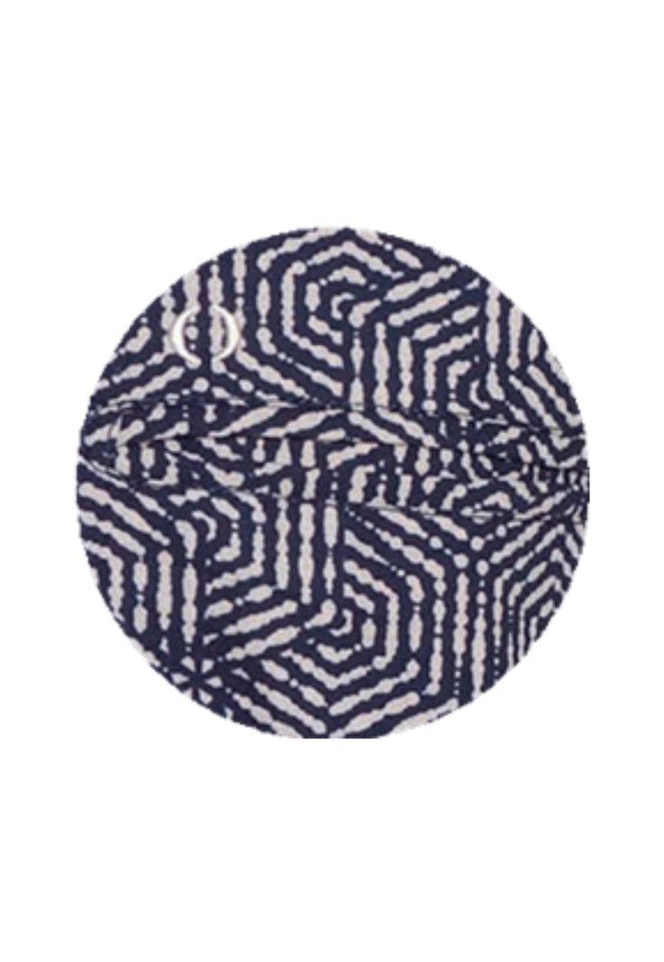 Camisa Estampada Azul Marino-1