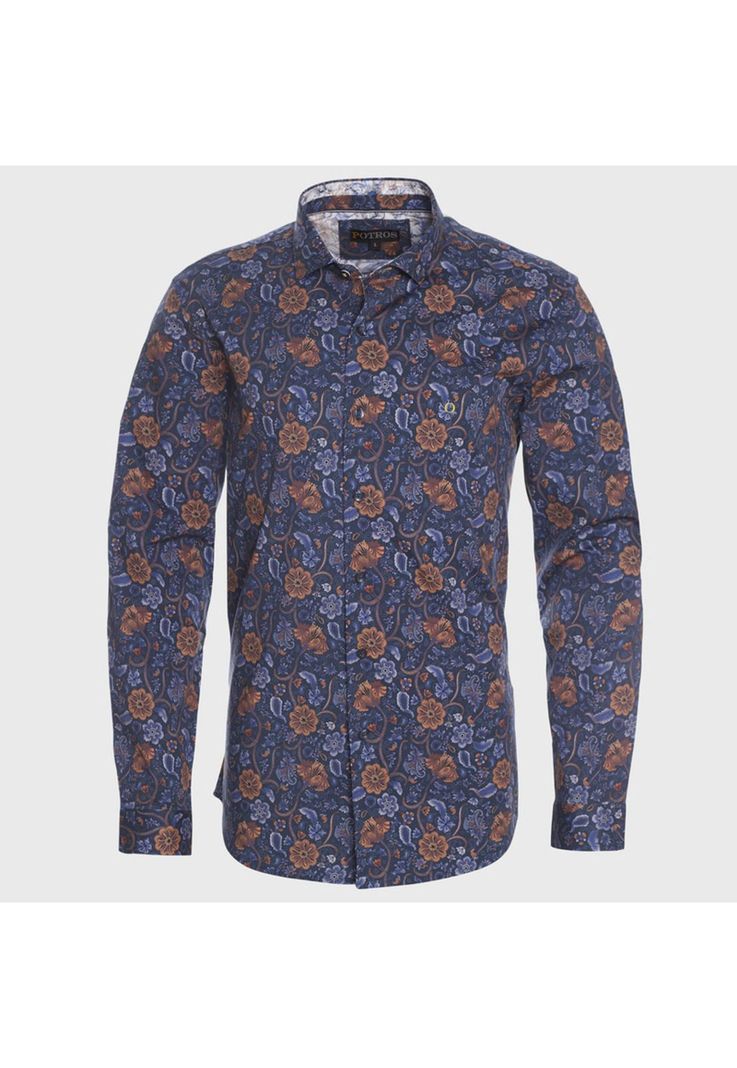 Camisa Estampada Algodón Spandex-0