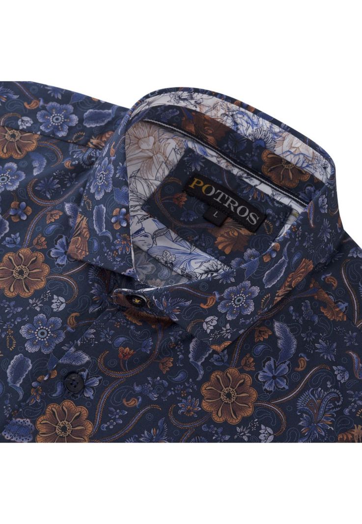 Camisa Estampada Algodón Spandex-3